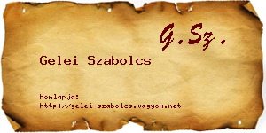 Gelei Szabolcs névjegykártya