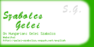 szabolcs gelei business card